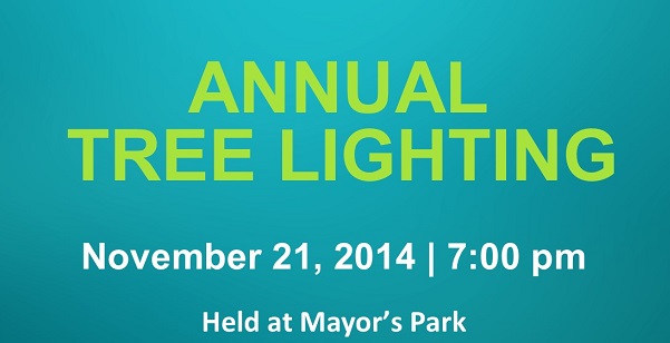 Tree Lighting Ceremony at Mayors Park