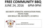 Free Community BBQ In Security