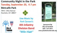 Community Night in the Park in Fountain