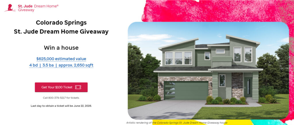St. Jude Dream Home Giveaway in Colorado Springs